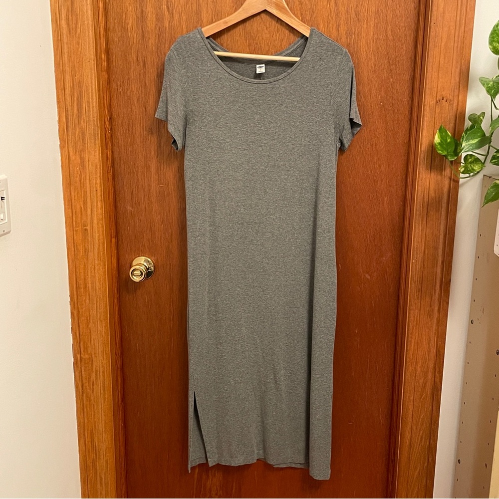 Old Navy Gray Short Sleeve Maxi Dress S